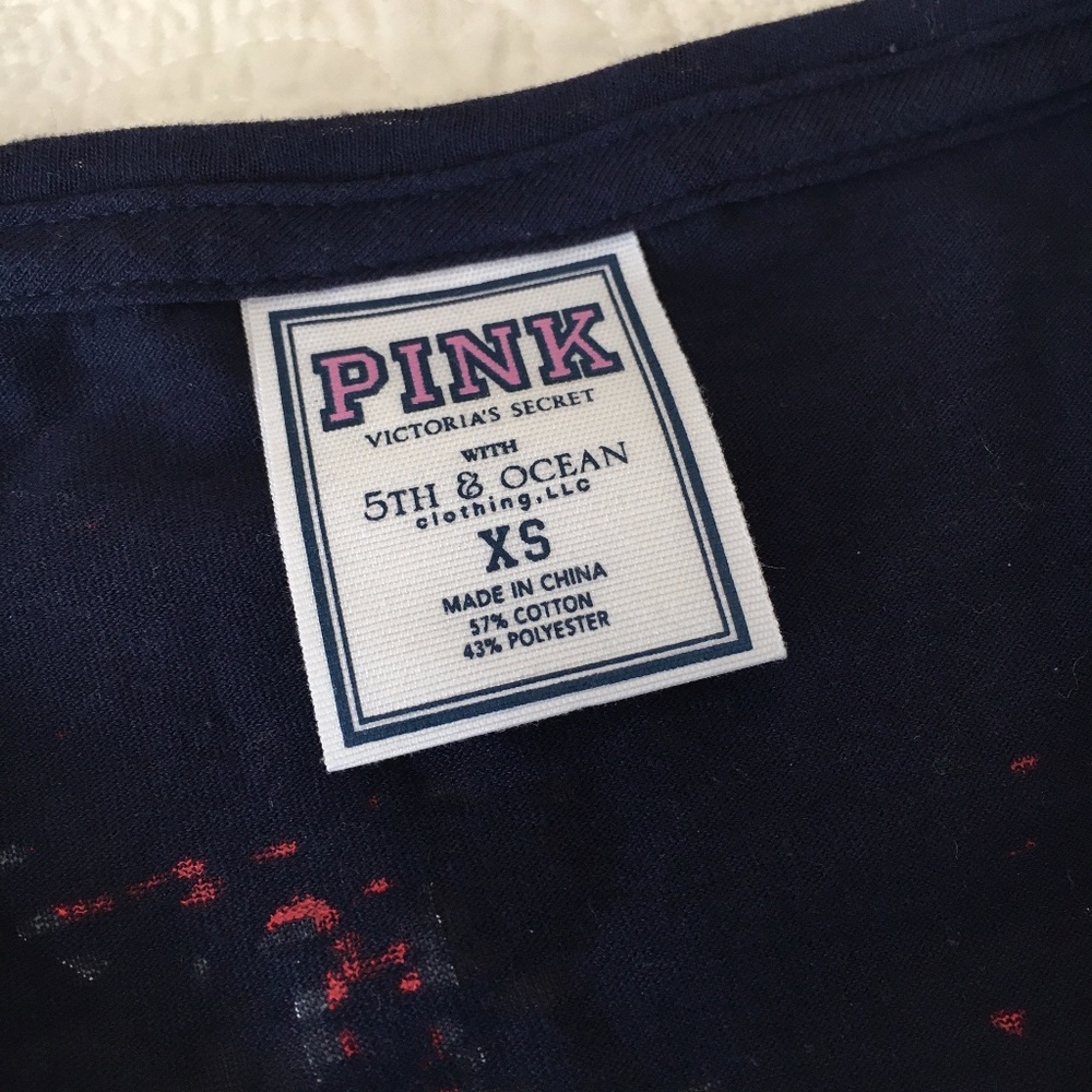 VS PINK Boston Red Sox Cropped Oversized Tee - Picture 4 of 12